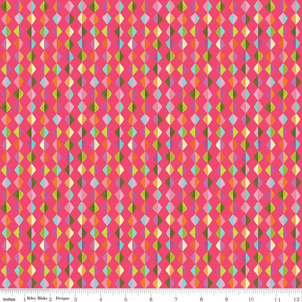 Fabric Riley Blake Hot Pink Kites Zinnias by the Quarter Yard C16696-HOTPINK